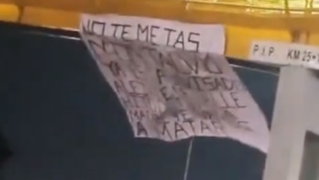 Narcomanta contra Ramón Montalvo. (X/@AlertaValledech)