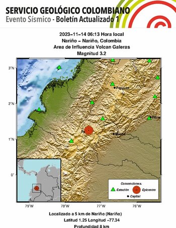Fuerte sismo sacude a Nariño