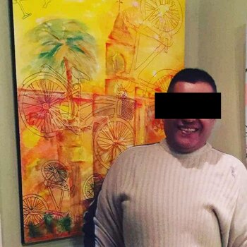 Aldo Díaz, junto a una