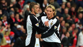 Diego Forlán y David Beckham