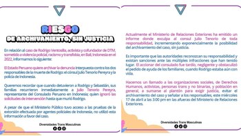 Comunicado del colectivo Diversidades Trans