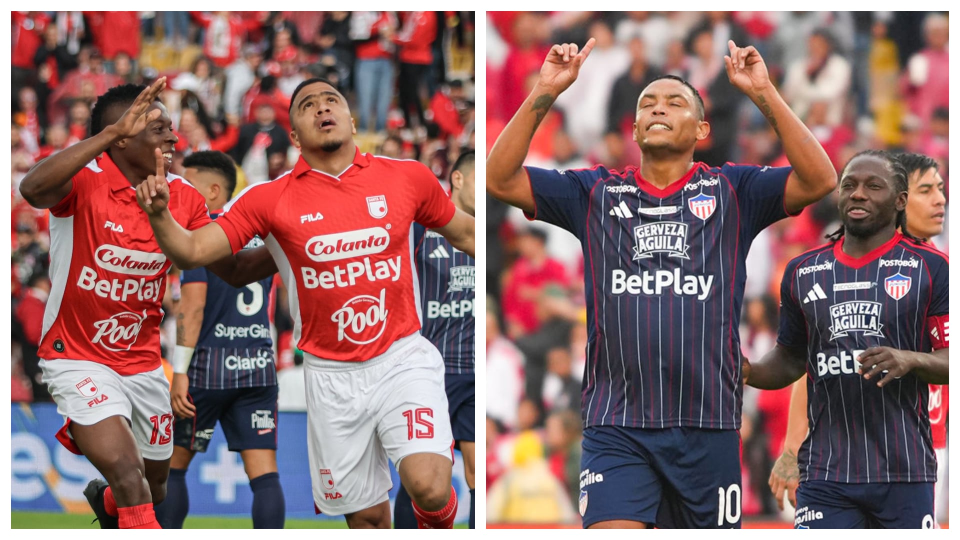 El Cardenal recibió por la fecha 8 a Junior de Barranquilla en el estadio El Campín - Crédito @SantaFe/@JuniorClubSA