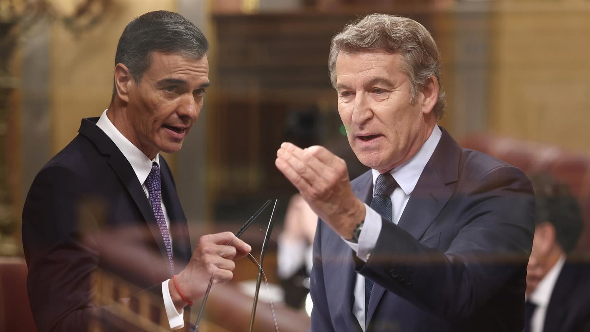 Pedro Sánchez y Alberto Núñez Feijóo. (Eduardo Parra/Europa Press)