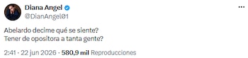 Diana Ángel interpeló a líderes políticos y evidenció la polarización en redes sociales - crédito @DianAngel01/X