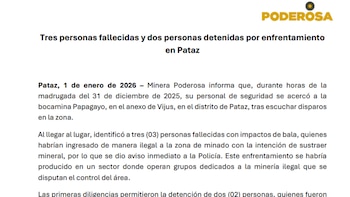 Comunicado Minera Poderosa