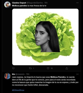 Críticas a Melissa Paredes. (Twitter)