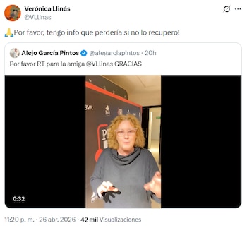 La actriz y directora ofrece entradas para su obra “Una navidad de mierda” como recompensa a quien devuelva el celular extraviado