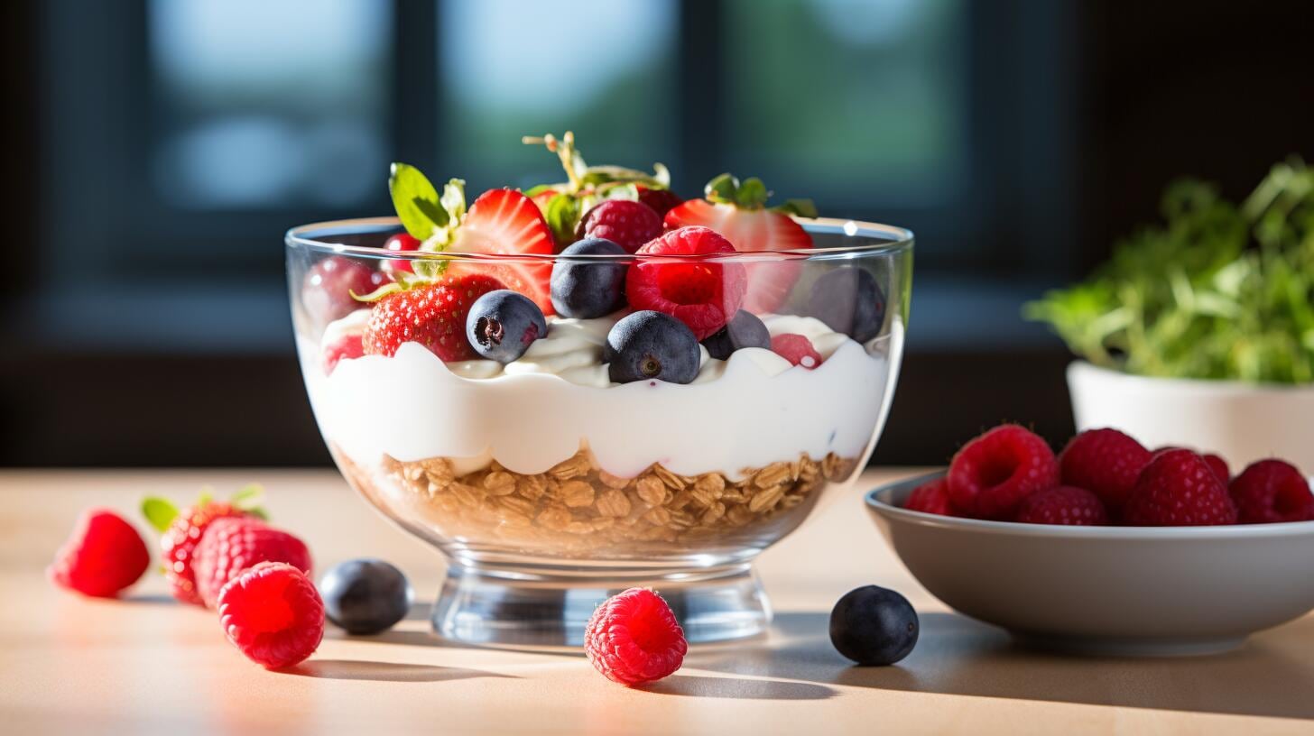 El yogur griego suma hasta doce gramos de proteína y probióticos, recomendándose sus versiones bajas en grasa para mejorar la digestión y la salud ósea (Imagen ilustrativa Infobae)