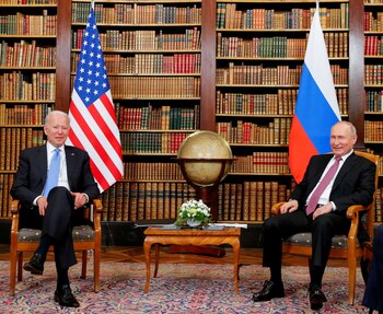 El presiente, Joe Biden, y el presidente ruso, Vladimir Putin (Foto: REUTERS)