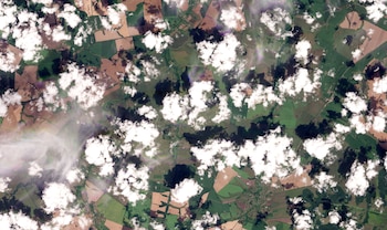 Las imágenes por satélite del 1 de agosto mostraban el puesto de control intacto. (Planet Labs Inc/REUTERS)