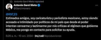 La senadora adelantó que lo demandaría por acosarla