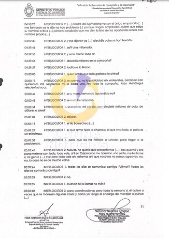 Documento del Ministerio Público