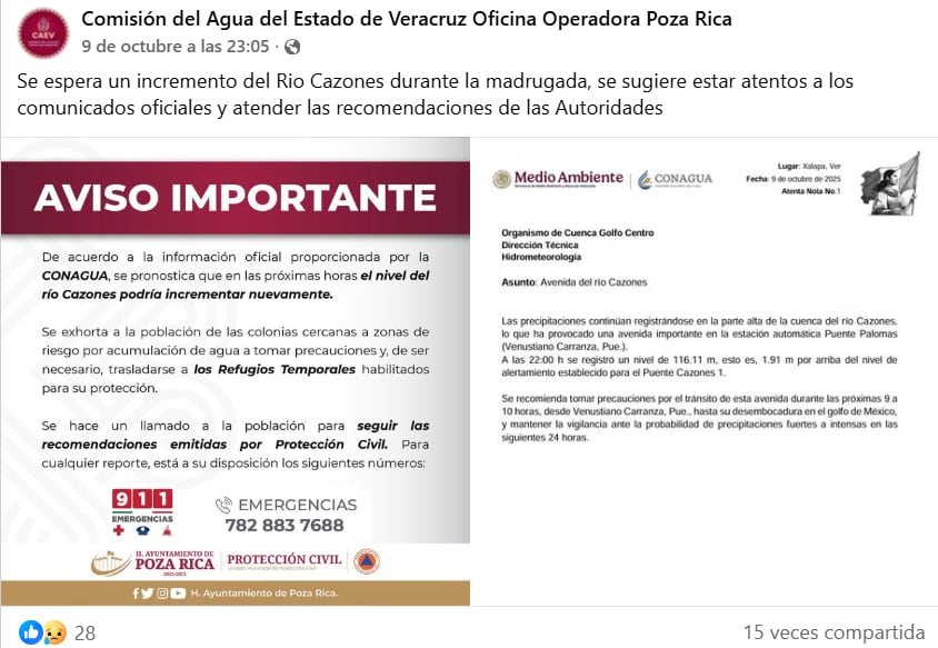 Pobladores de Poza Rica aseguraron que no fueron alertados a tiempo.