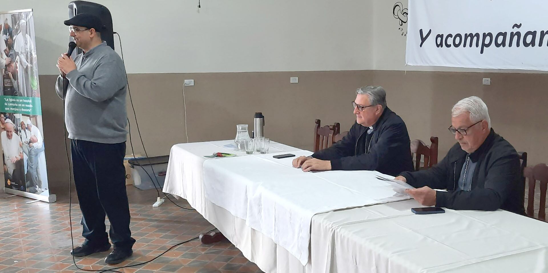 Padre Belay, arzobispo Martín y monseñor García