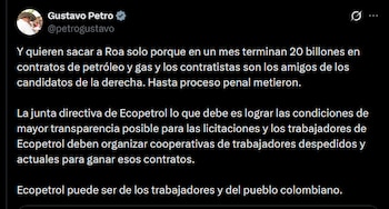 Gustavo Petro - crédito @petrogustavo/X