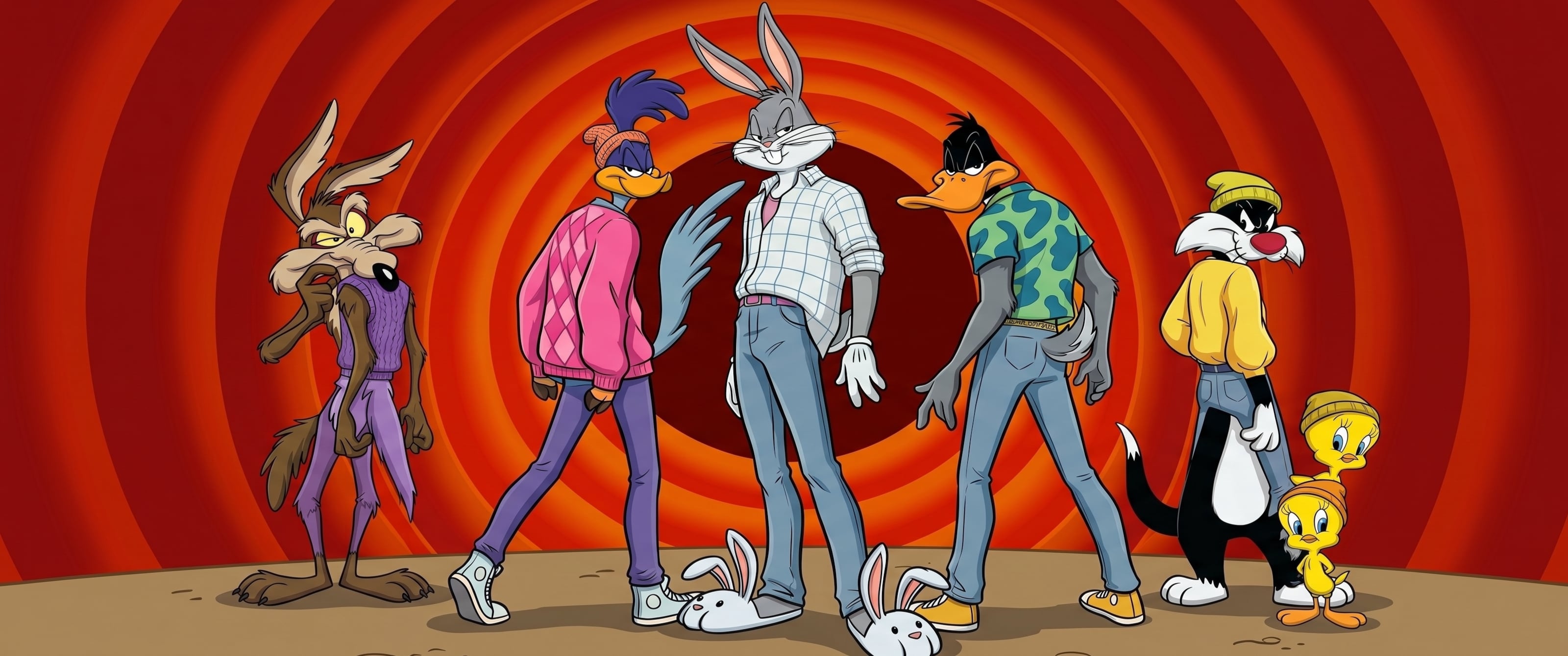 Esta es una versión hecha con IA de Los Saja Boys en el universo de los Looney Tunes. (Foto: Gemini)