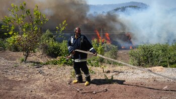 Siria lucha contra los incendios