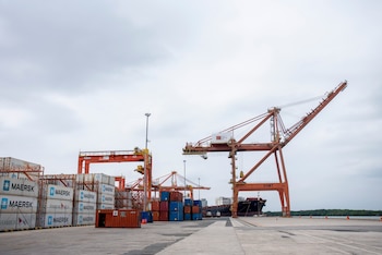 Vista del Puerto de Guayaquil, en una fotografía de archivo (EFE/Mauricio Torre)