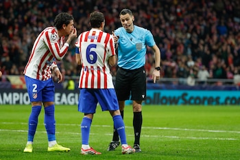 Los jugadores del Atlético de