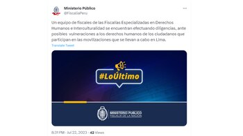 Ministerio Público emitió comunicado por