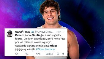 Reacciones contra Renato Rossini Jr. por atacar a Santiago en Gran Hermano. Twitter