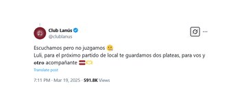 La propuesta del club Lanús