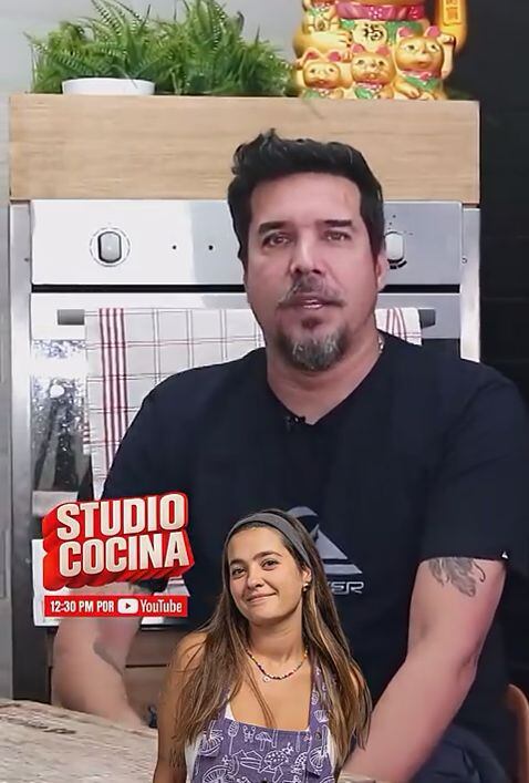 Un mensaje directo a “Majito, mi novia linda” terminó por disipar dudas y fue interpretado como la confirmación pública de su vínculo con Majo con Sabor. (YouTube / @AlacocinaTv)