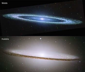 La galaxia del Sombrero fotografiada