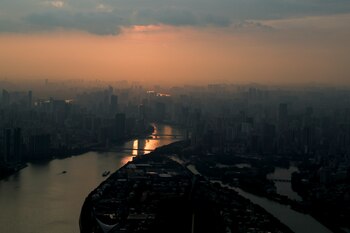 Guangzhou y el río Zhujiang vistos desde la Torre Canton (REUTERS/Jorge Silva/archivo)