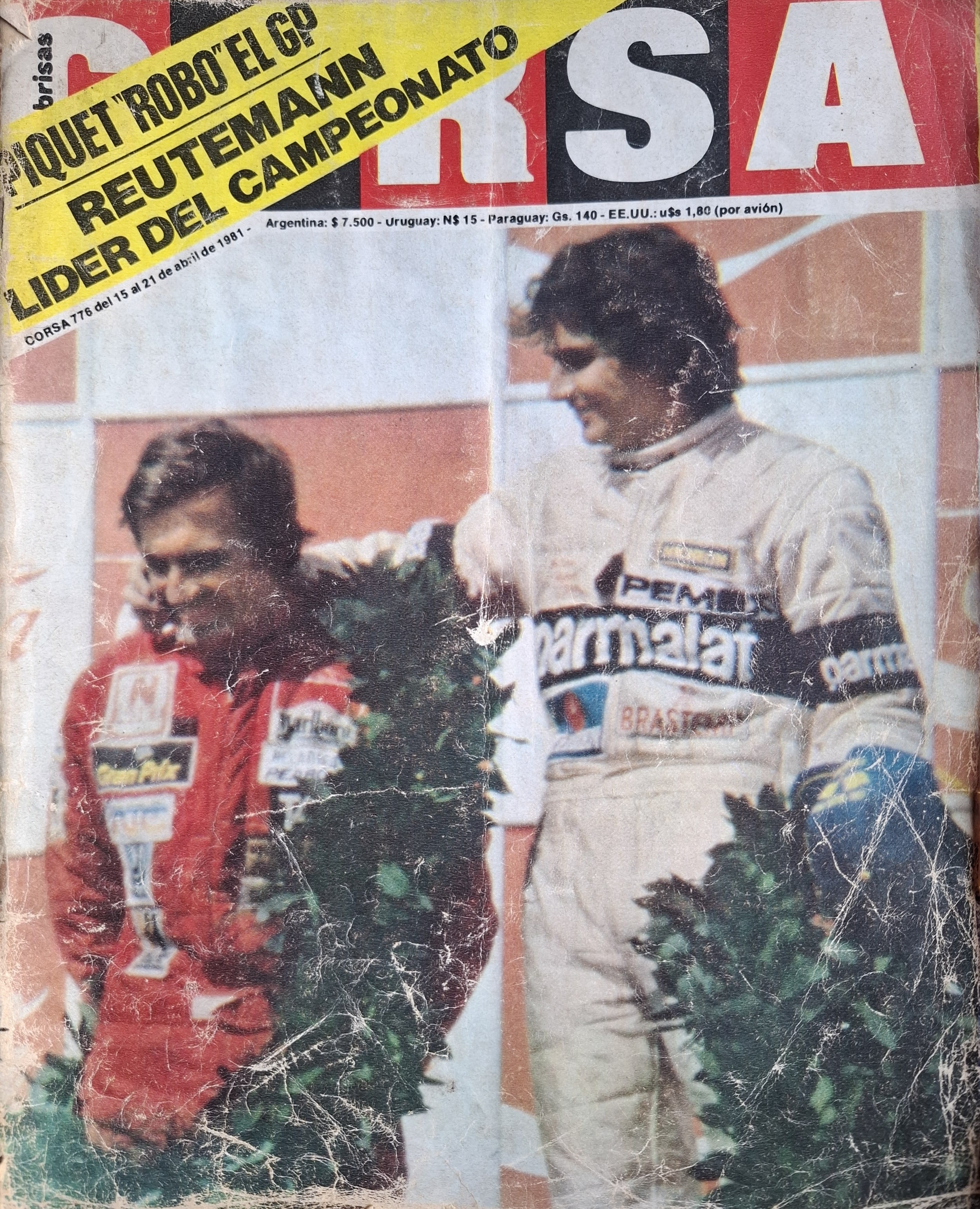 La tapa de la edición 778 de revista CORSA del GP de Argentina de 1981: