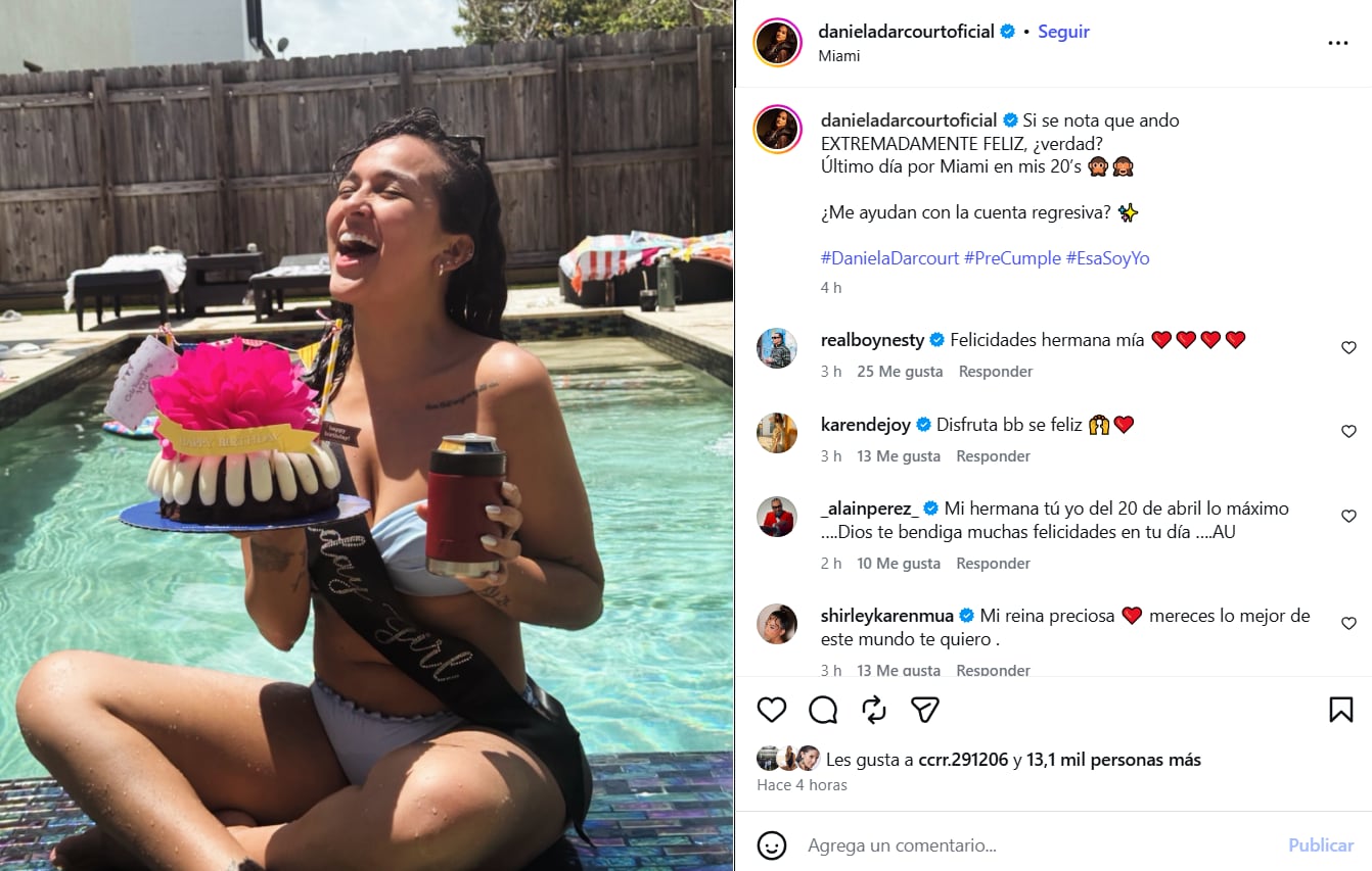 Daniela Darcourt cumple 30 años con nueva música en inglés y un guiño a su futuro internacional (Instagram Daniela Darcourt)