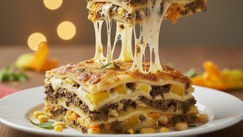 Lasaña de flor de calabaza