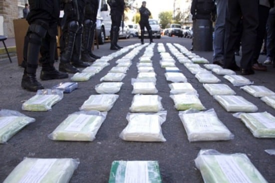 La cocaína secuestrada en 2013