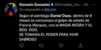 Recciones en redes sociales sobre