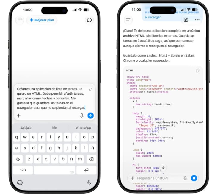 Puedes empezar a crear una aplicación para iPhone usando ChatGPT. (Applesfera)