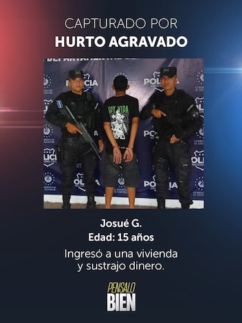 Las investigaciones iniciales indican que el adolescente actuó sin la compañía de otros involucrados. (Foto cortesía PNC El Salvador)