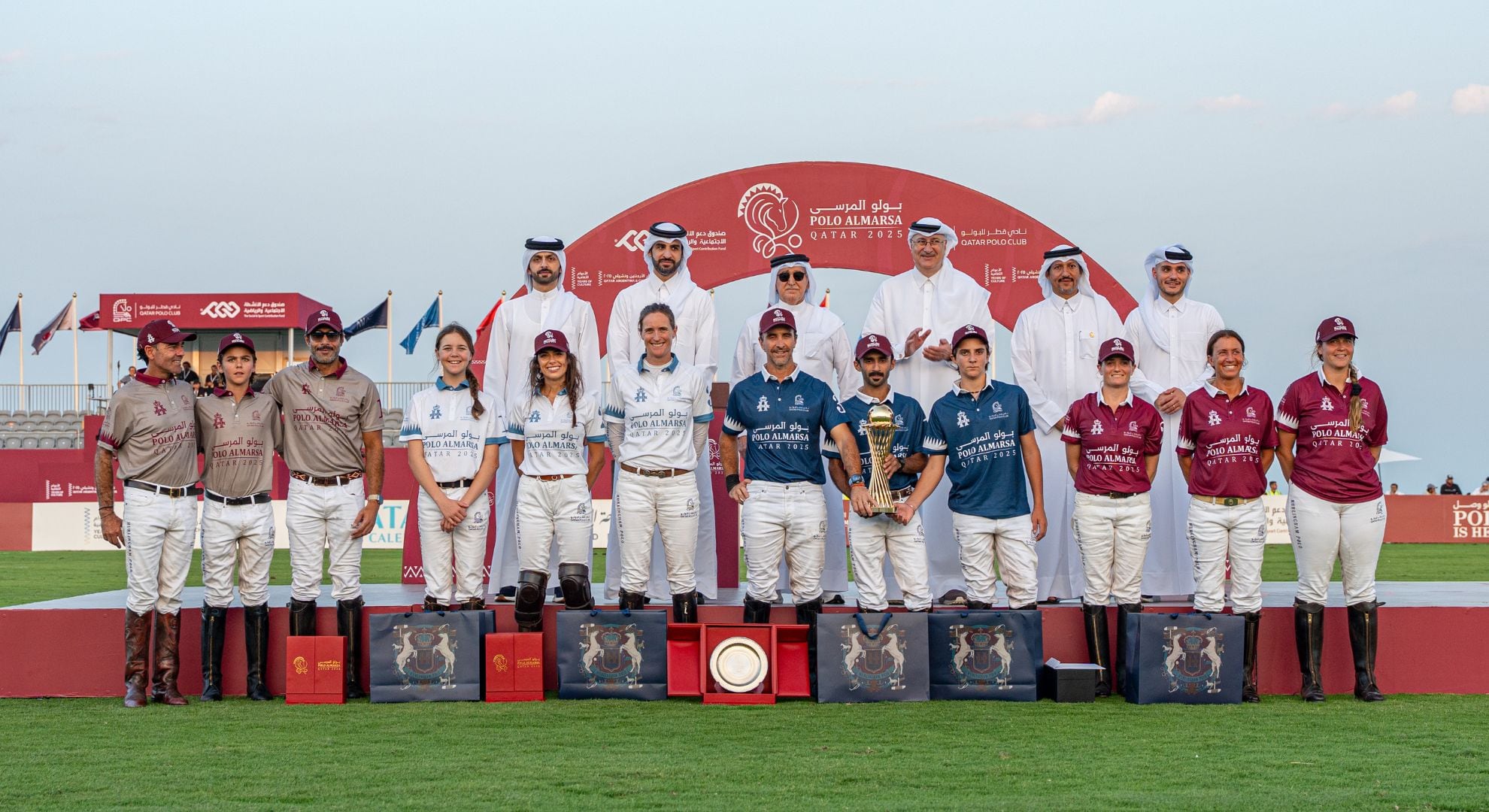 Los equipos que participaron en el primer campeonato de polo qatarí