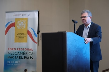 El viceministro de Ambiente, Oscar Vallarino, ponderó los avances de Panamá en la protección de la biodiversidad. (MiAmbiente)
