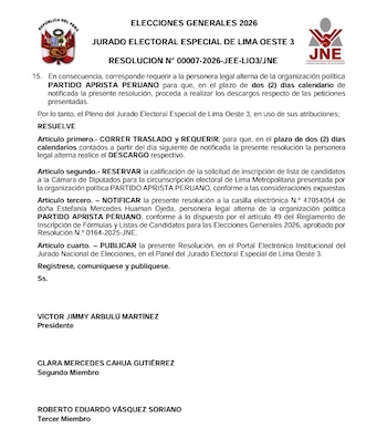 JEE congela inscripción de la