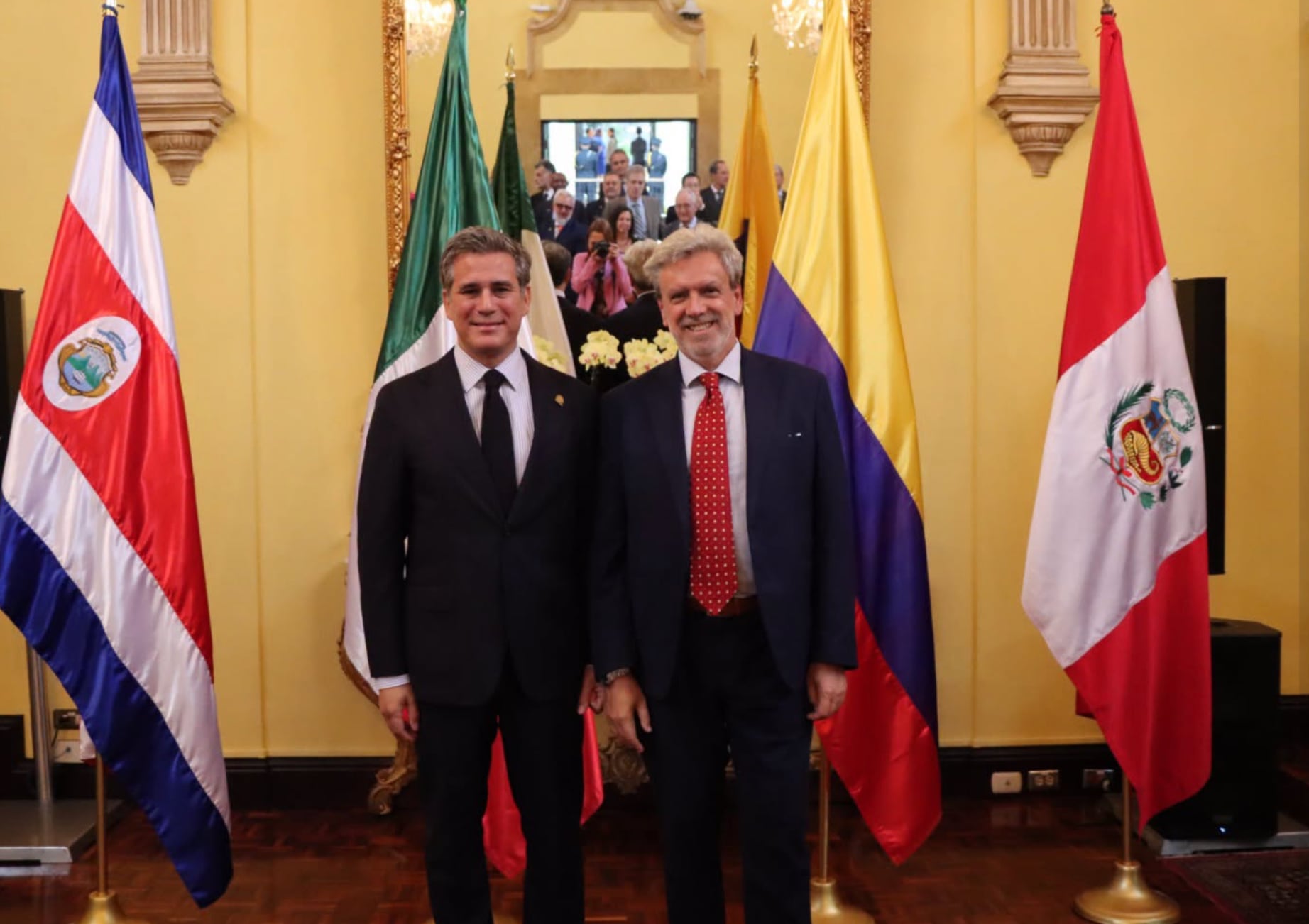 Cancillería despide a embajadores de Colombia, Perú e Italia tras años de misión en Costa Rica