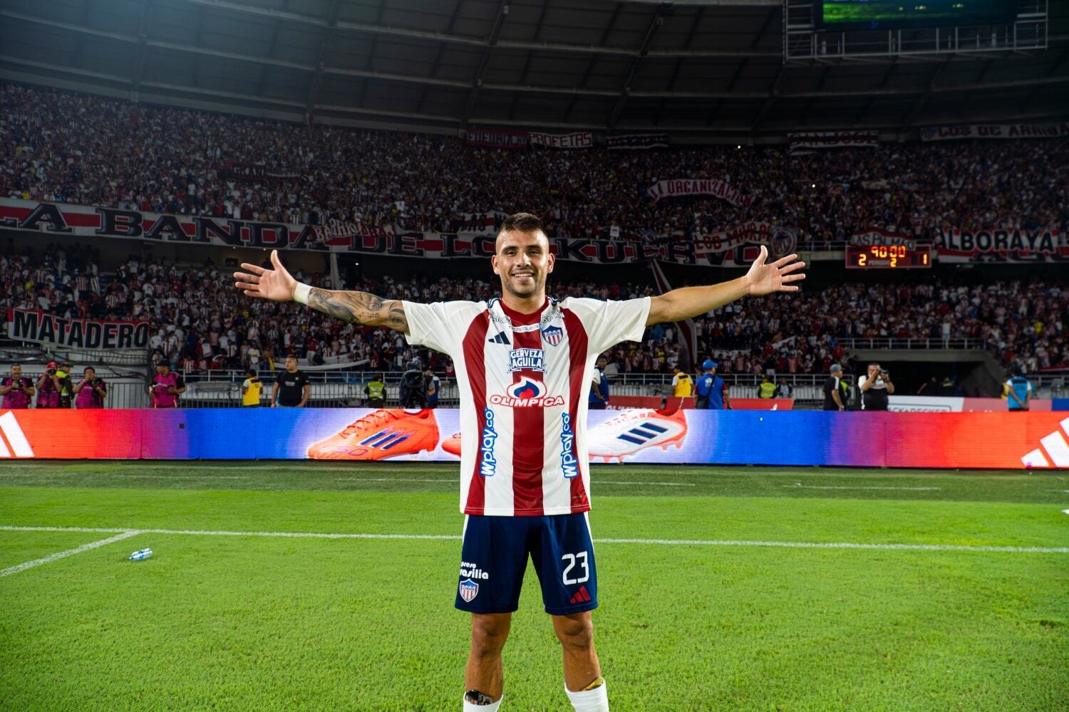 Stiven Rodríguez se ha convertido en el amuleto del Junior FC con goles importantes en los últimos minutos de partido - crédito Junior FC