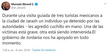 El Canciller mexicano explicó que