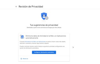 La función Revisión de privacidad