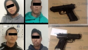 Con armas de juguete, detuvieron