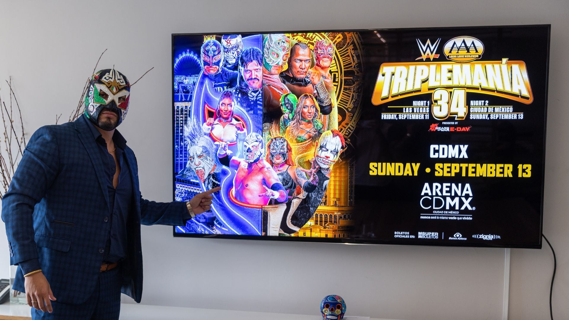 El luchador consideró que la alianza con WWE puede transformar la manera de presentar las historias y los grandes eventos de AAA, además de acercar la lucha libre mexicana a aficionados de México y Estados Unidos. (Foto: Diego Cedrix)