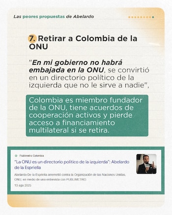 La posibilidad de retirar a Colombia de la ONU fue presentada por María del Mar Pizarro como uno de los puntos más delicados - crédito @mariadelmarpizarro/Instagram