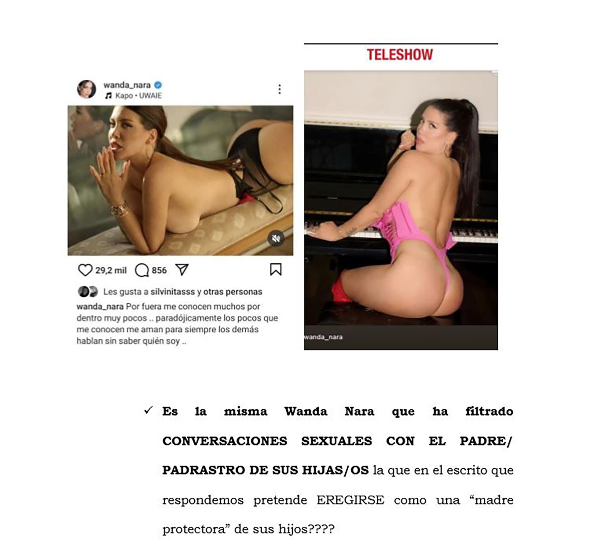 Parte de la respuesta judicial a Wanda Nara de las doctoras Elba Marcovecchio y Lara Piro, abogadas de Mauro Icardi