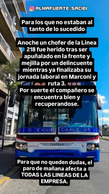 Desfiguraron a un colectivero en un robo en Isidro Casanova: eval煤an paro - Image 3