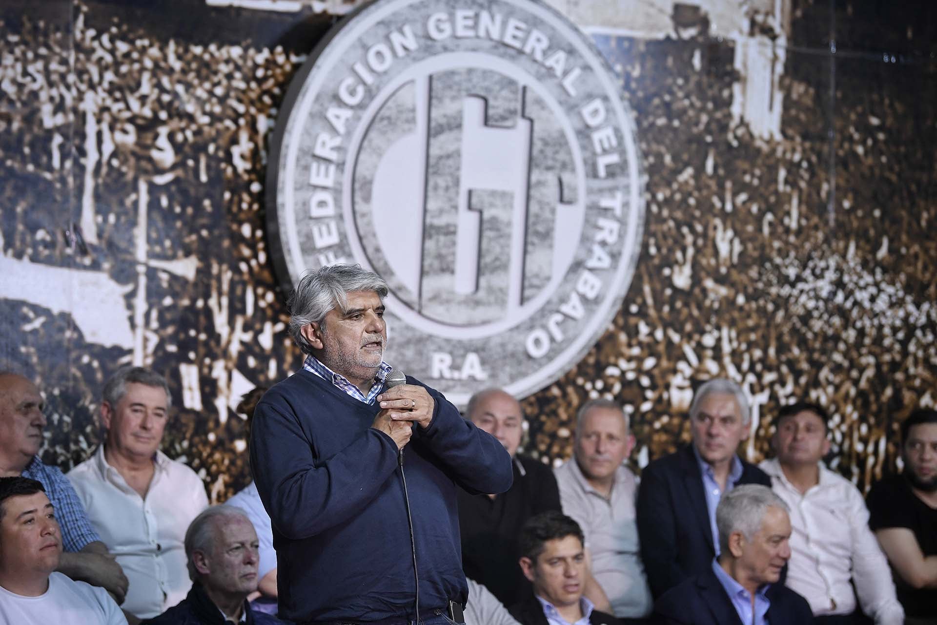 El ministro de Trabajo bonaerense, Walter Correa, durante un acto que la CGT organizó para homenajear a la figura de José Ignacio Rucci