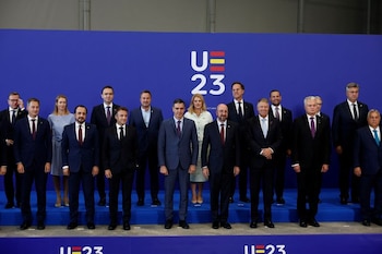 Los líderes europeos posan para